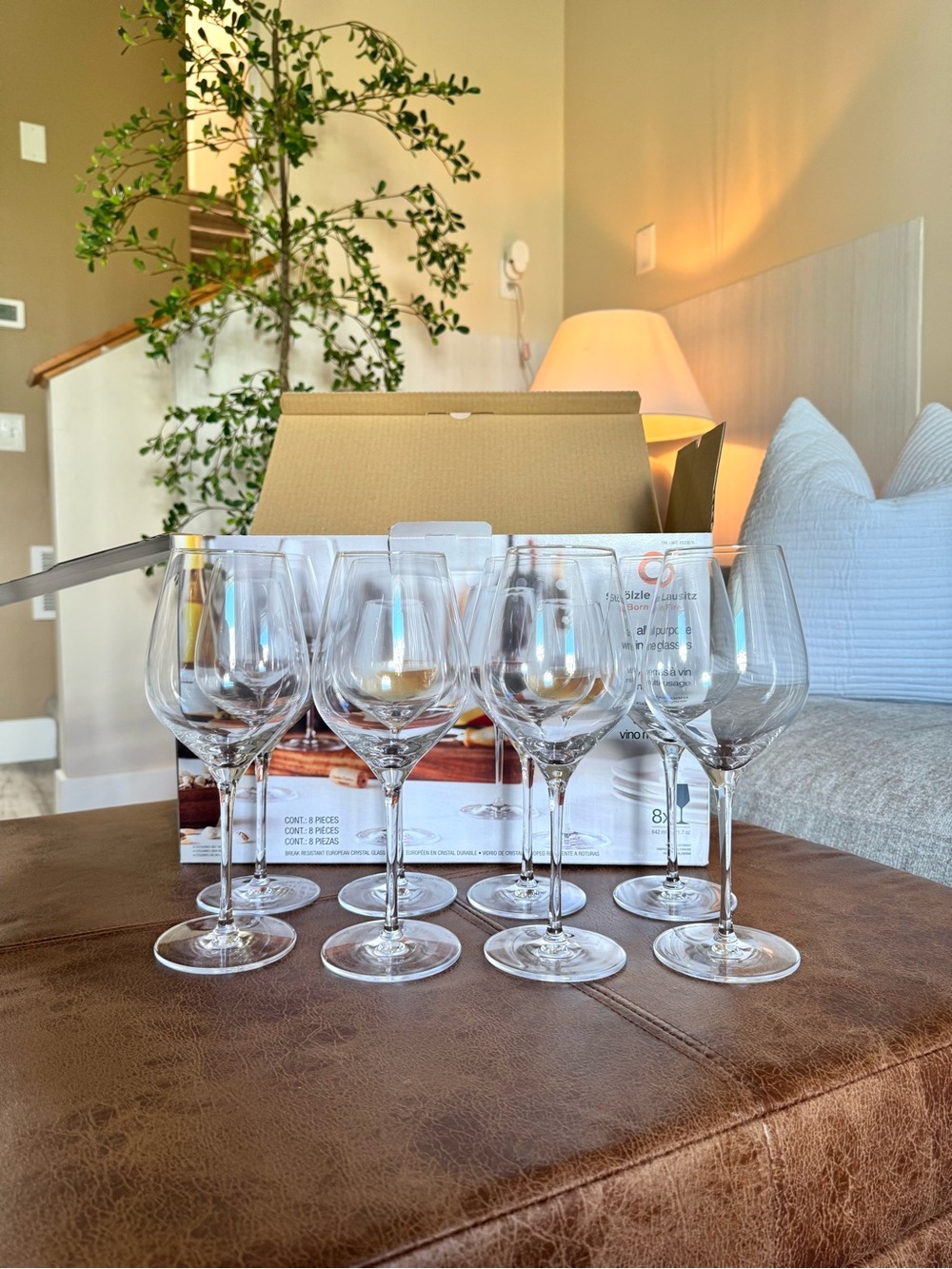 8-Piece European Crystal Wine Glass Set - Stolzle Lausitz